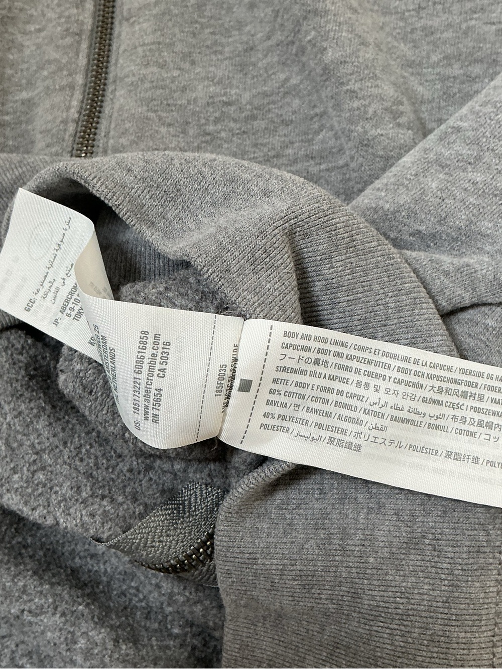 Abercrombie & Fitch Gray Zip-Up Hoodie - Picture 4 of 6